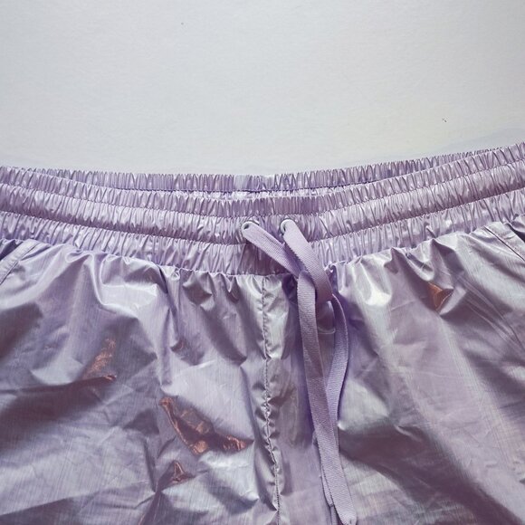 ZYIA lilac shine bomber shorts women's size L - Picture 2 of 11